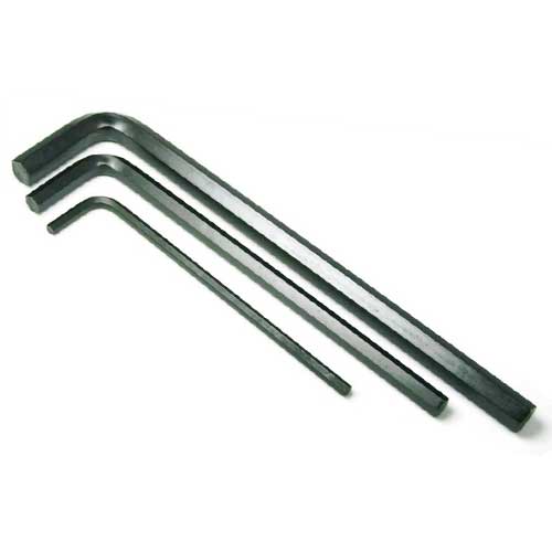 Hex Allen Key, Long Arm, Black Alloy Steel, 7/32"