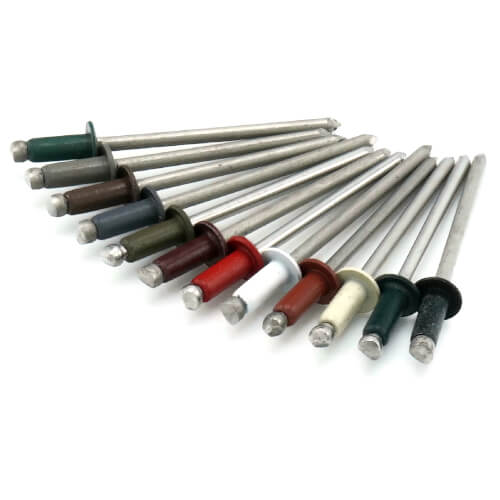 POP Rivets, Colored Painted, Stainless Steel 304, (#4) 4-3 (1/8" x 3/16")