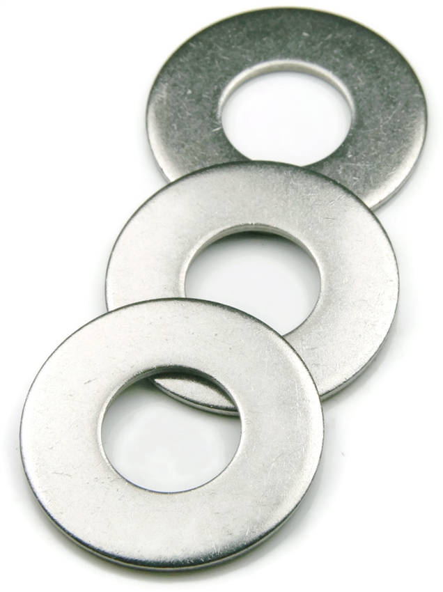 Flat Washers, Stainless Steel 304, #12 (.250 ID x 9/16 OD x .050 Thick)