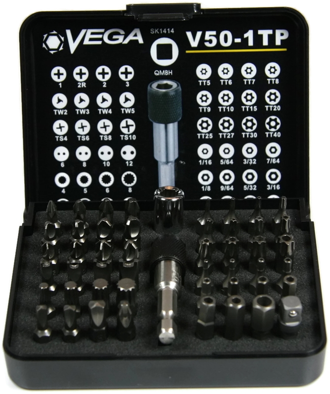 50 Piece Industrial Driver Bit Set - Security Tamper Proof - V50-1TP