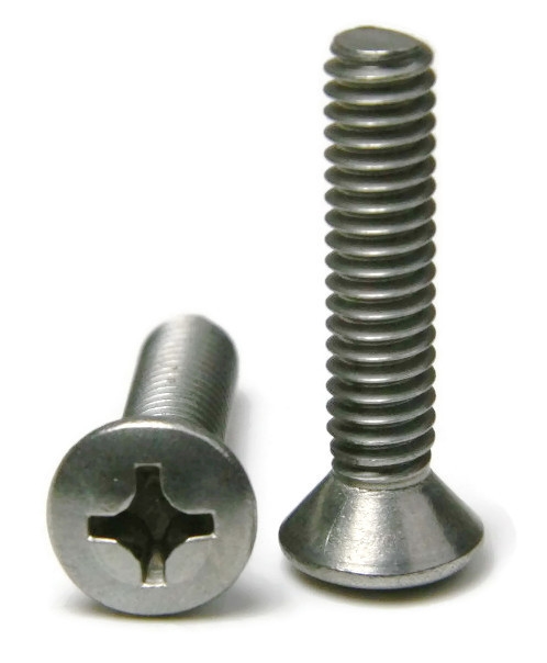 Machine Screws, Phillips Oval Head, Stainless Steel 18-8, 3/8"