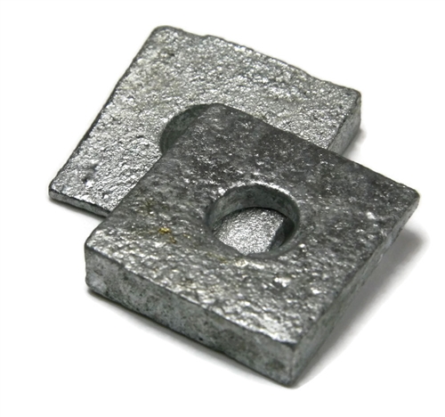 Square Washers Beveled, Hot Dip Galvanized