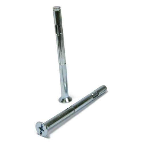 Sleeve Anchors, Phillips/Flat Head, Zinc Plated Steel, 3/8"