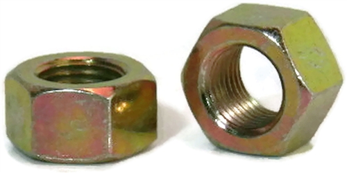 Hex Finish Nuts, Grade 8 Yellow Zinc, UNF, USA Made