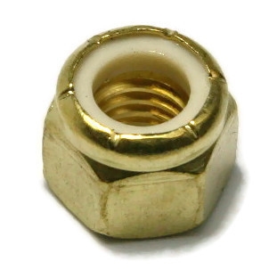 Nylon Lock Nuts, Brass