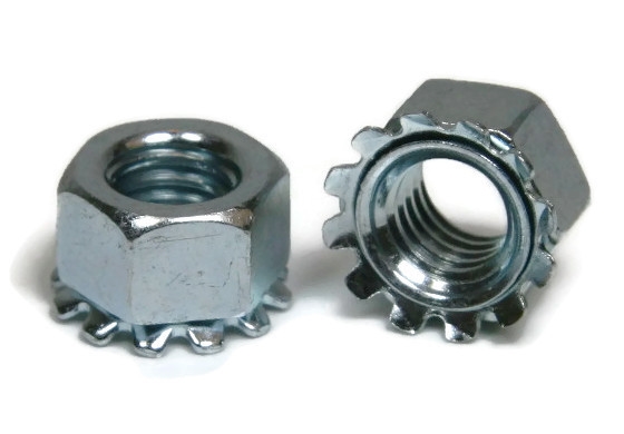 Keps K-Lock Nuts, Zinc Plated Steel