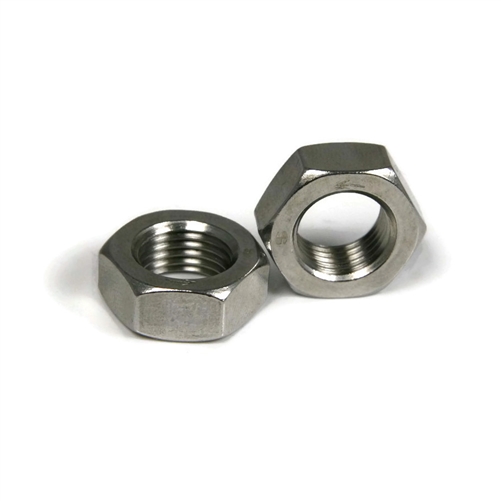 Hex Jam Nuts, Left Hand Thread, Stainless Steel 18-8