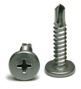 Sheet Metal Screws, Phillips Pancake Head, Delf Driller# TEK 3, Stainless Steel 410, #10-16
