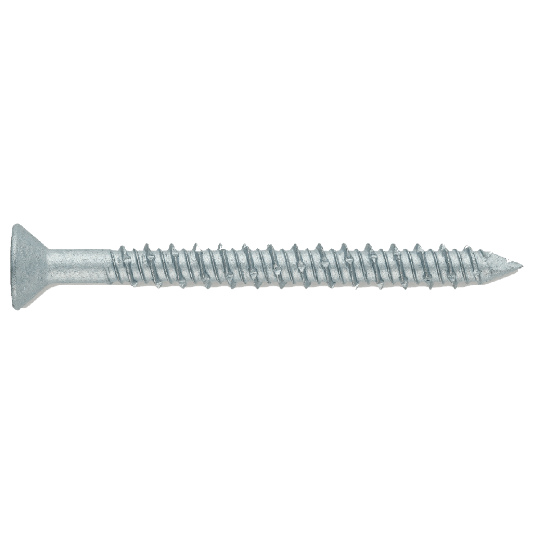Concrete Screws, Stainless Steel 410, Phillips Flat Head, 3/16"