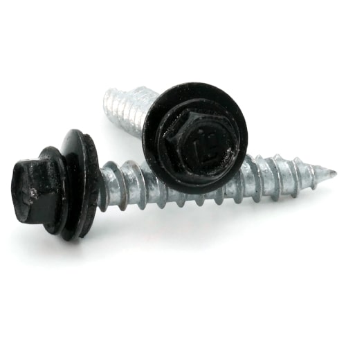 Roofing Screws, FastGrip™, Sharp Point, Stainless Steel 18-8, Black, #9
