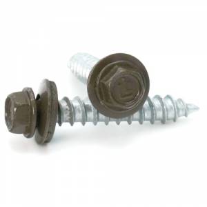 Roofing Screws, FastGrip™, Sharp Point, Stainless Steel 18-8, Bronze, #9