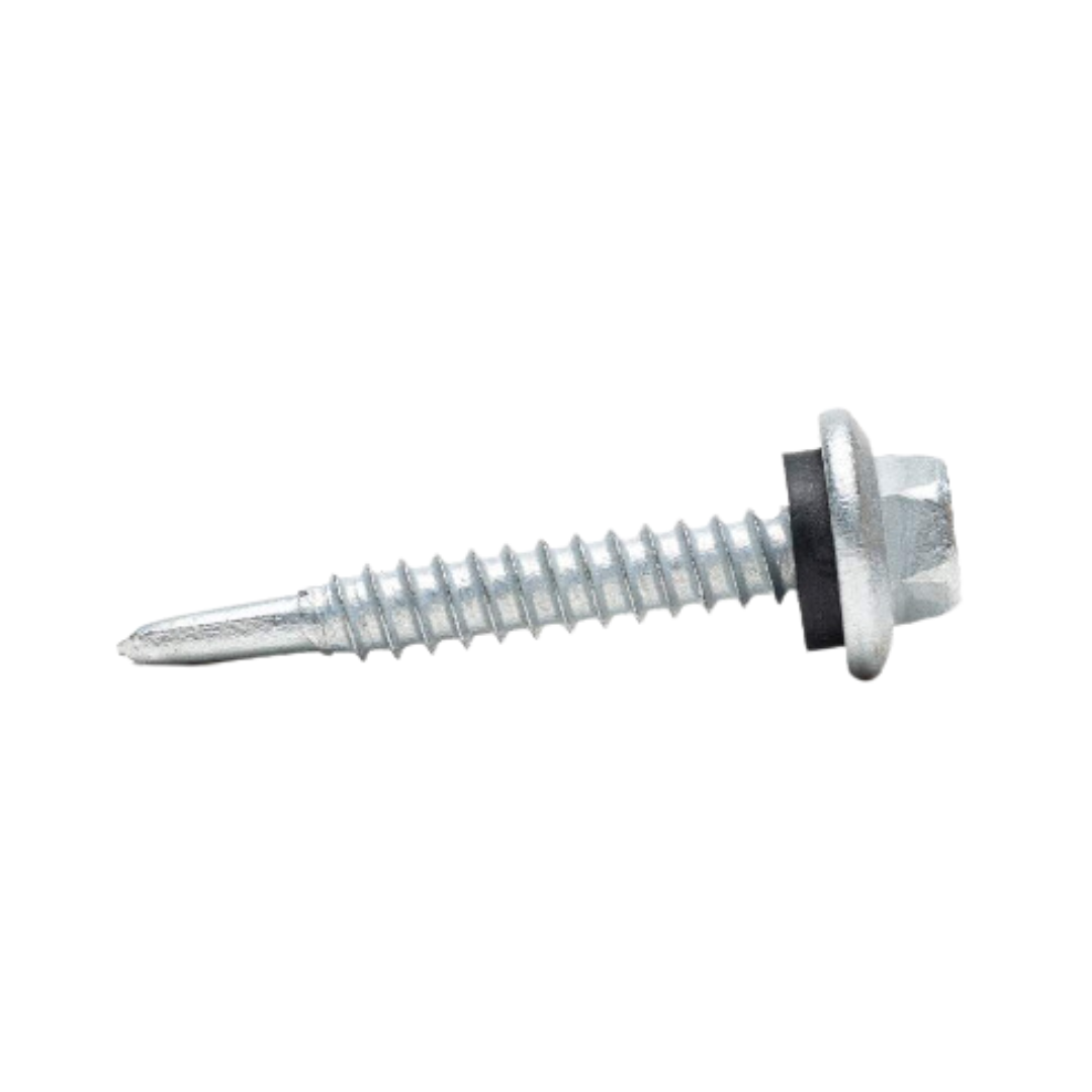 Roofing Screws, MetalGrip™ Stitch, T3, Self Driller, Galvanized Steel, Unpainted, #14 x 7/8"