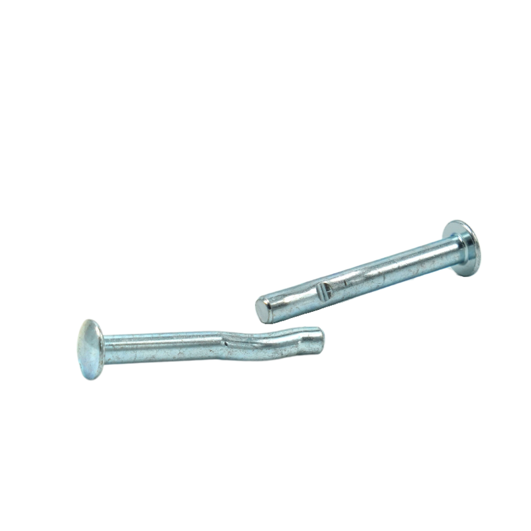 Mushroom Head Strike Anchor, Zinc Plated Steel, 3/16"