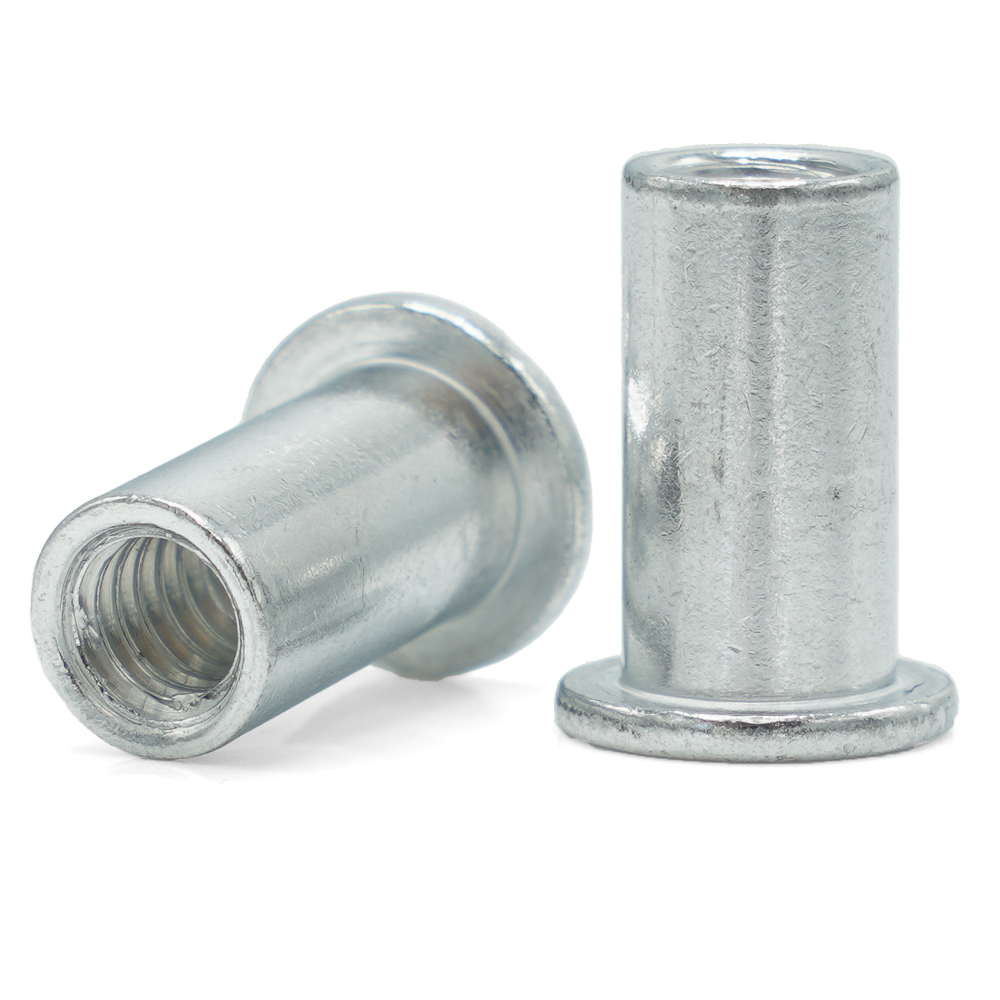 Rivet Nuts, Thickwall Smooth Large Head, Aluminium