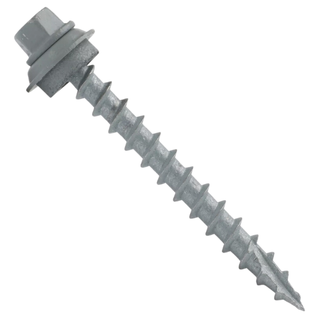 Roofing Screws, TuffGrip™, Type 17 Point, Galvanized Steel, Slate, #12