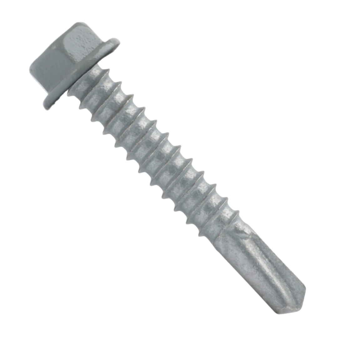 Roofing Screws, MetalGrip™, T3, Self Driller, Galvanized Steel, No Washer, Slate, #12