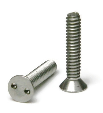Tamper Proof Machine Screws, Spanner Flat Head, Stainless Steel 18-8, #10-32