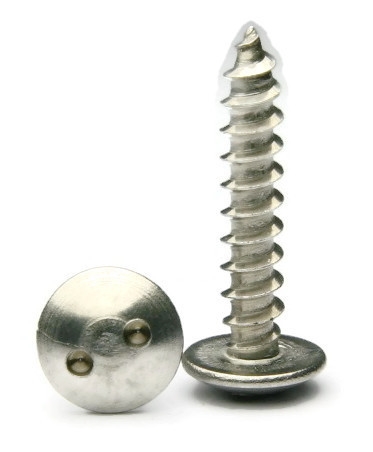 Tamper Proof Sheet Metal Screws, Spanner Truss Head, Stainless Steel 18-8, #8
