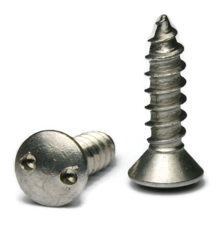 Tamper Proof Sheet Metal Screws, Spanner Oval Head, Stainless Steel 18-8, #6