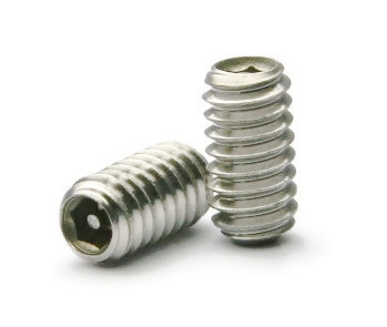 Socket Set Screws, Tamper Proof Pin In, Hex 1/8" Drive, Stainless Steel 18-8, 1/4"-20