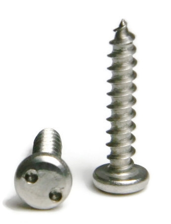 Tamper Proof Sheet Metal Screws, Spanner Pan Head, Stainless Steel 18-8, #6