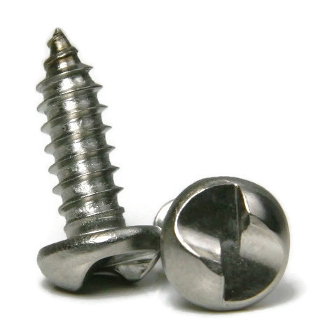 Tamper Proof Sheet Metal Screws, One Way Round Head, Stainless Steel 18-8, #10