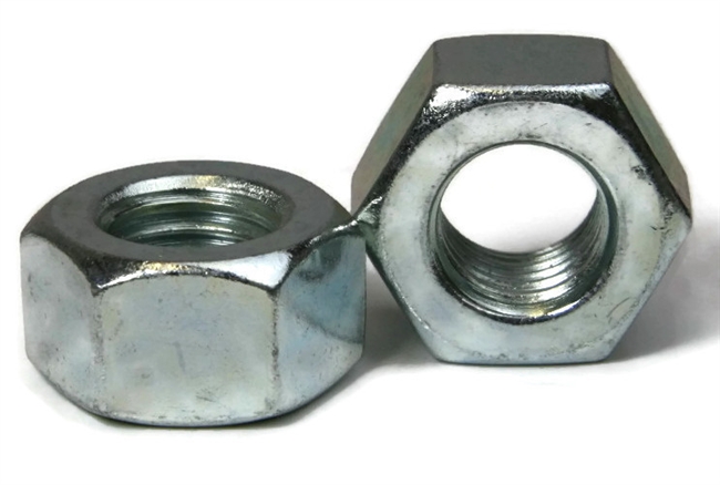 Heavy Hex Nuts, Zinc Plated Steel