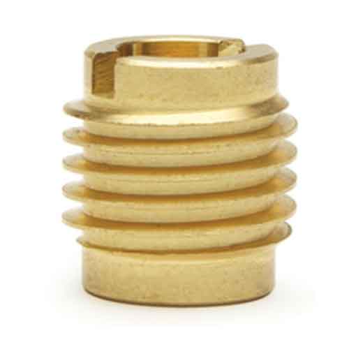Threaded Insert, Brass, Application Wood,  #400-006, #6-32 x .375"