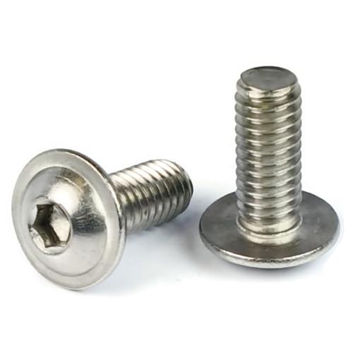 Socket Cap Screws, Button Flange Head, Stainless Steel 18-8, #8-32