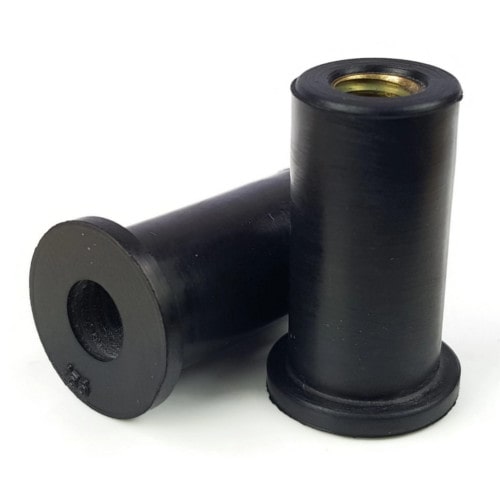 Well Nuts, EPDM Rubber Brass Insert