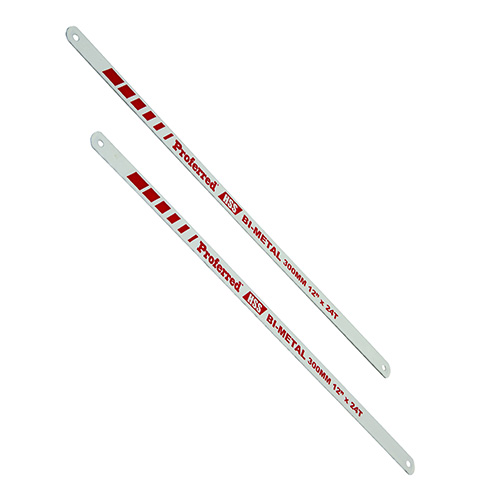 Bi-Metal Hack Saw Blades, 24 Tooth, HSS, 2 Pack