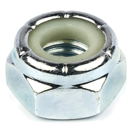 Heavy Nylon Hex Jam Nuts, Zinc Plated Steel, Grade A