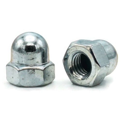 Metric Acorn Cap Nuts, Zinc Plated Steel