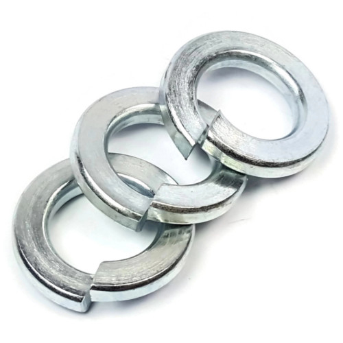 Metric Lock Washers, Split Ring, Zinc Plated Steel