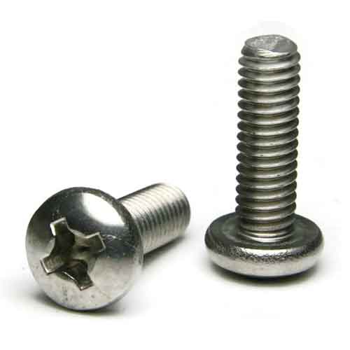 Machine Screws, Phillips Pan Head, Stainless Steel 18-8, #0-80