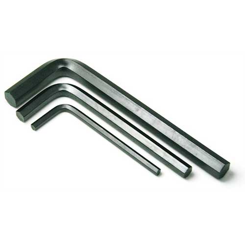 Hex Allen Key, Short Arm, Black Alloy Steel