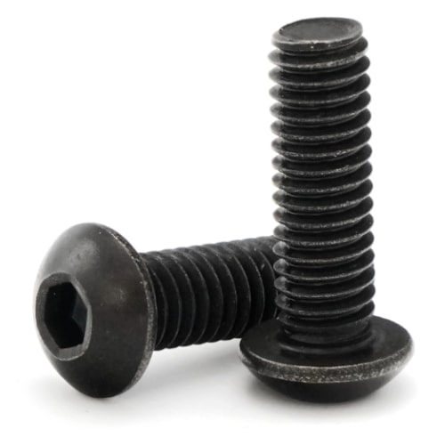 Socket Cap Screws, Button Head, Black Oxide Stainless Steel 18-8, #4-40