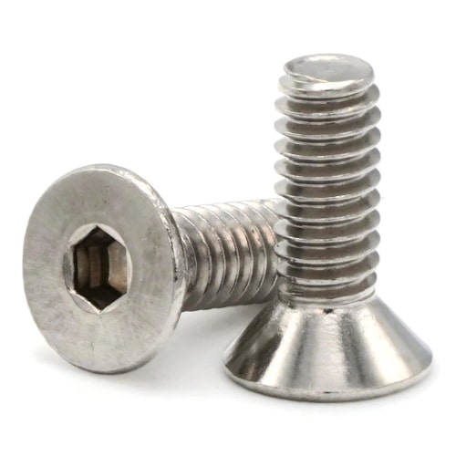 Socket Cap Screws, Flat Head, Stainless Steel 18-8, #2-56