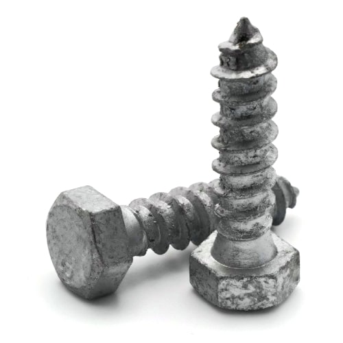 Lag Screws, Hex Head, Hot Dipped Galvanized, 1/4"