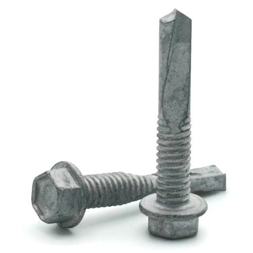 Sheet Metal Screws, ITW Buildex, Hex Washer Head, SD TEK 5, Climaseal Coated Steel, #14-28