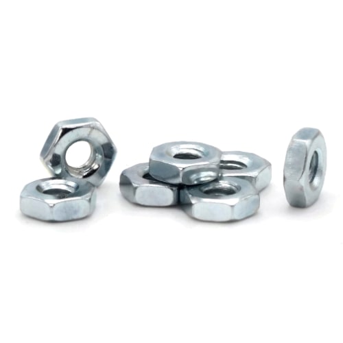 Hex Machine Nuts, Zinc Plated Steel