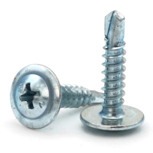 Sheet Metal Screws, Phillips Modified Truss Head, SD TEK 3, Zinc Plated Steel, #8-18