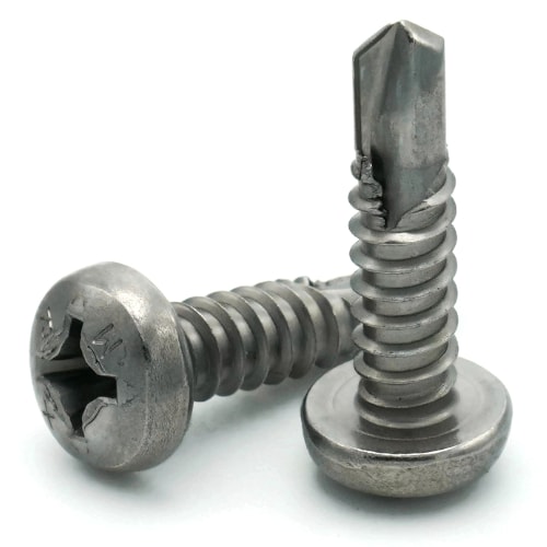 Sheet Metal Screws, Phillips Pan Head, Self Driller TEK 2, Ultra Stainless Steel, #6-20