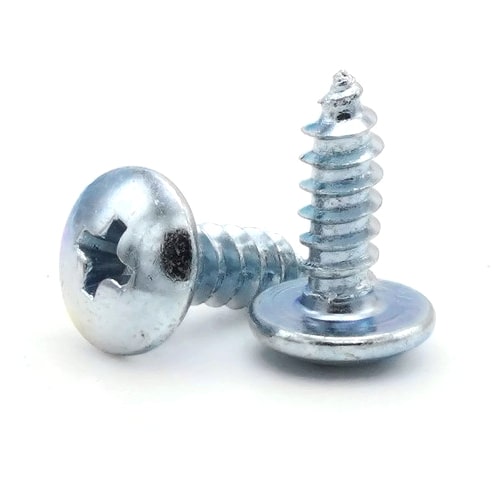 Sheet Metal Screws, Phillips Truss Head, Zinc Plated Steel, #6