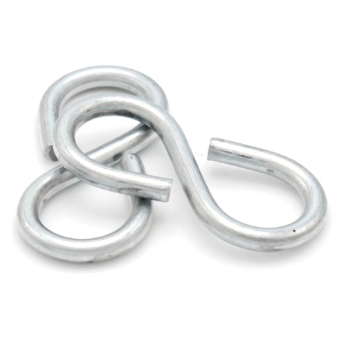 Closed Style S Hooks, Zinc Plated Steel