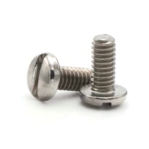 Machine Screws, Slotted Pan Head, Stainless Steel 18-8, 1/4"-28