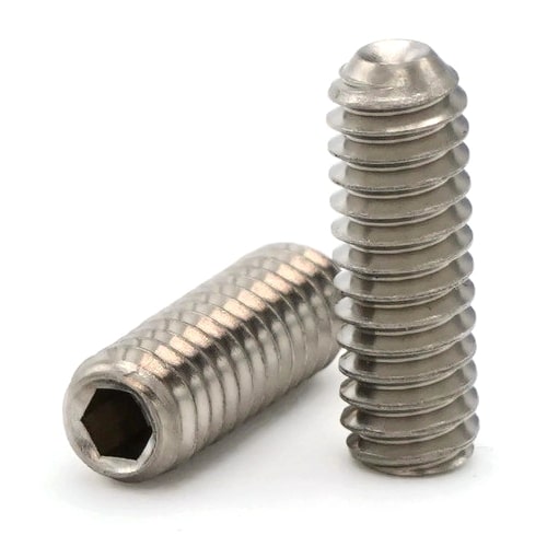 Socket Set Screws, Cup Point, Hex 0.050" Drive, Stainless Steel 316, #4-40