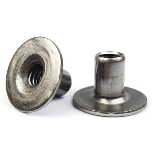 Spot Weld Round Base T Nuts, Plain Steel