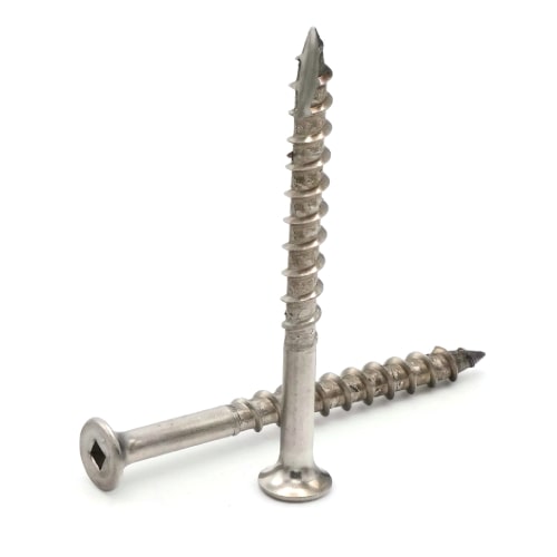 Deck Screws, Square Drive Bugle Head, Stainless Steel 316, #6