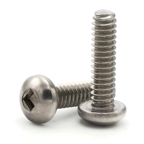 Machine Screws, Square Drive Pan Head, Stainless Steel 18-8, #6-32